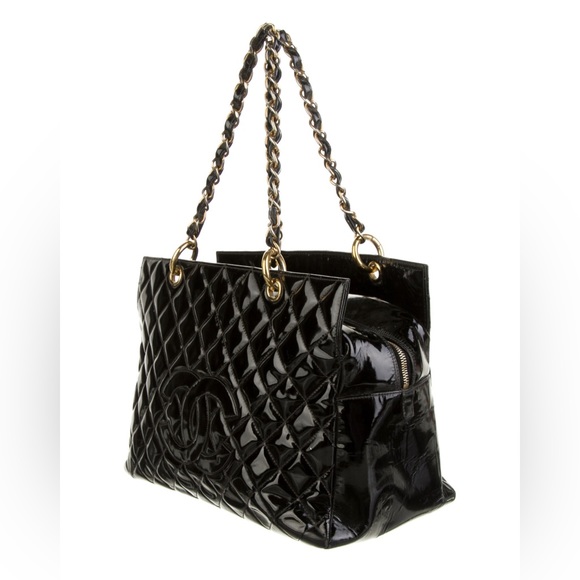 Vintage Chanel patent grand shopping tote - Picture 3 of 5